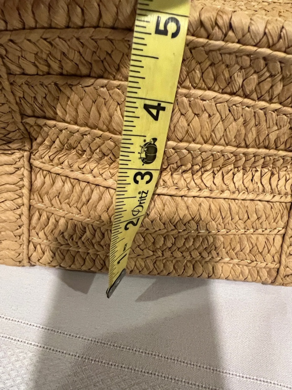 Draper James everyday Straw Tote Bag with Floral Scarf NEW - Picture 6 of 12